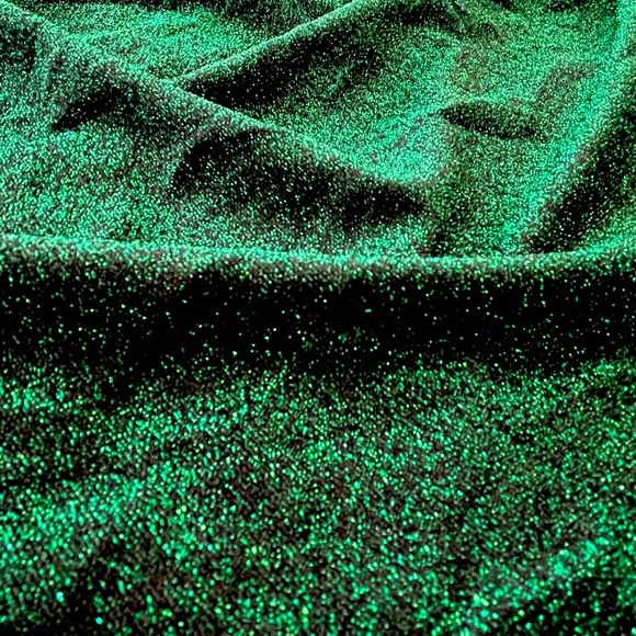 Eloquii Womens Green Metallic Round Neck Long Sleeve Sparkle Mini Dress 16 - Picture 3 of 9